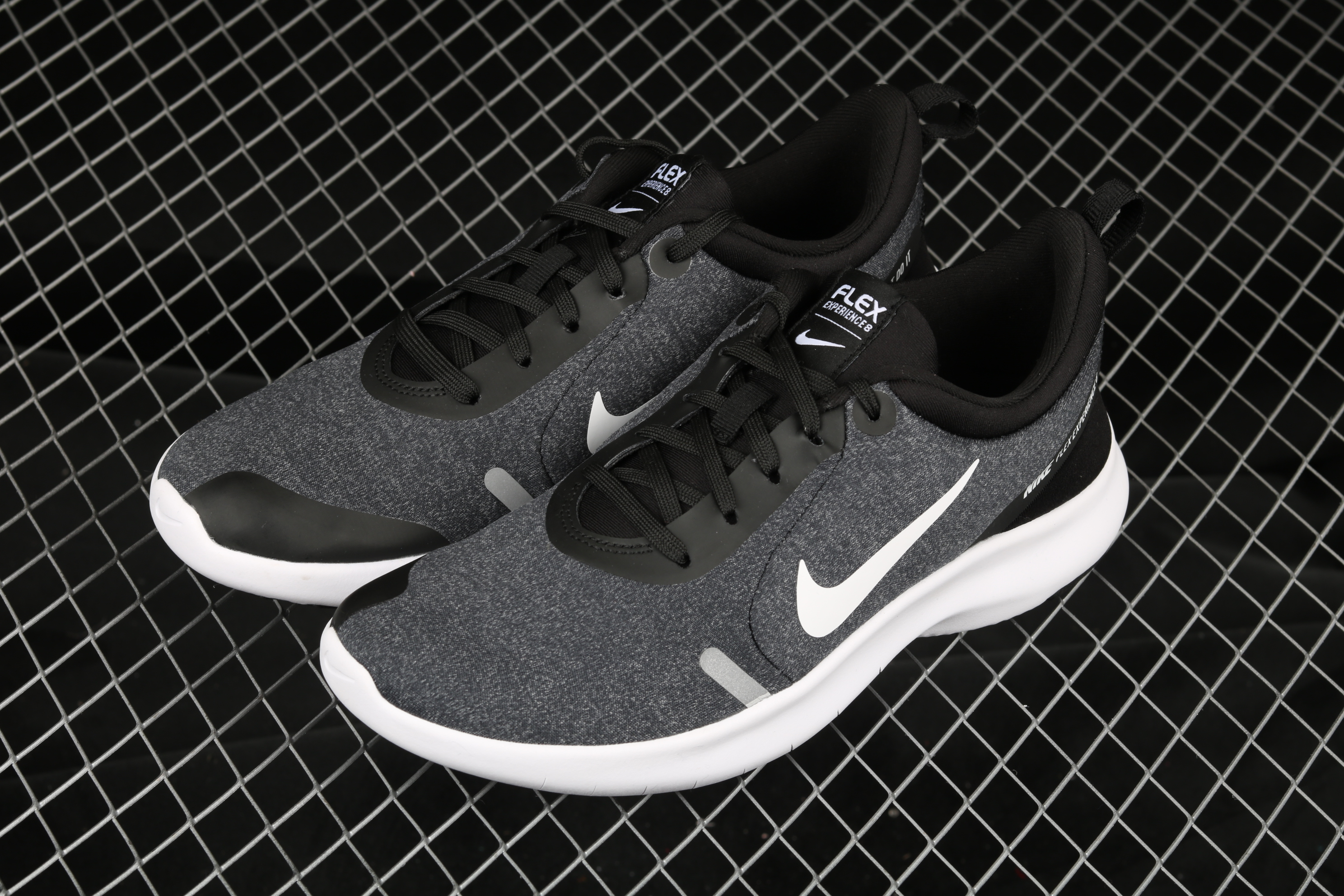 Nike Flex Experience Run RN 8 Black Grey White Shoes - Click Image to Close